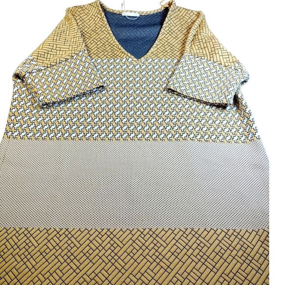 Zara W/B Collection Yellow & White Short Sleeve Top - L - Picture 1 of 4